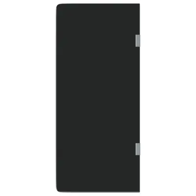 vidaXL Stenska pregrada za pisoar črna 90x40 cm kaljeno steklo