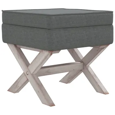 vidaXL Stolček s prostorom za shranjevanje temno siv 45x45x49 cm blago