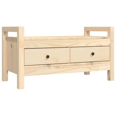vidaXL Klop za predsobo 80x40x43 cm trdna borovina