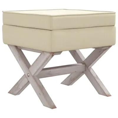 vidaXL Stolček s prostorom za shranjevanje 45x45x49 cm laneno platno