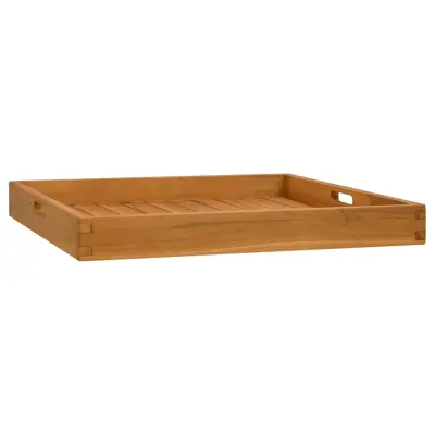 vidaXL Servirni pladenj 60x60 cm trdna tikovina