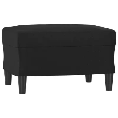 vidaXL Stolček za noge črn 60x50x41 cm umetno usnje
