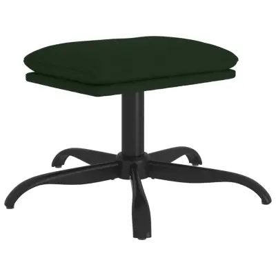 vidaXL Stolček za noge temno zelen 60x60x36 cm žamet