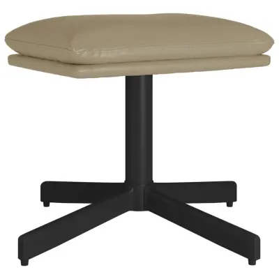 vidaXL Stolček za noge kapučino barve 60x60x36 cm umetno usnje