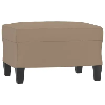 vidaXL Stolček za noge kapučino barve 60x50x41 cm umetno usnje