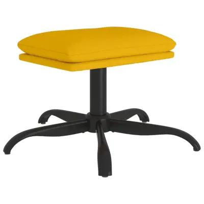 vidaXL Stolček za noge gorčično rumen 60x60x36 cm žamet