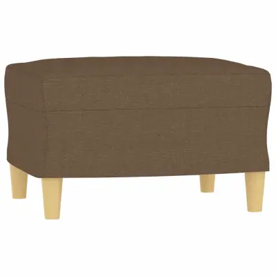 vidaXL Stolček za noge rjav 60x50x41 cm blago