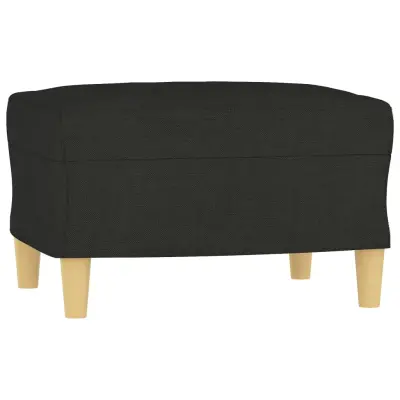 vidaXL Stolček za noge črn 60x50x41 cm blago