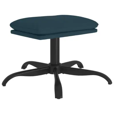 vidaXL Stolček za noge moder 60x60x36 cm žamet