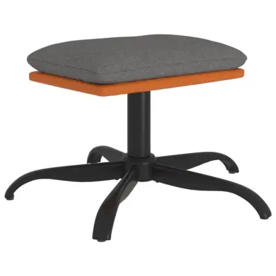 vidaXL Stolček za noge svetlo siv 60x60x36 cm blago in umetno usnje