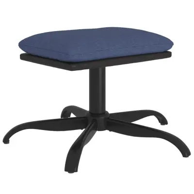 vidaXL Stolček za noge moder 60x60x36 cm blago in umetno usnje