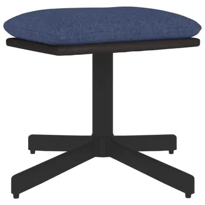 vidaXL Stolček za noge moder 60x60x36 cm blago in umetno usnje