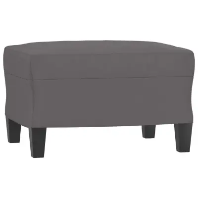 vidaXL Stolček za noge siv 60x50x41 cm umetno usnje