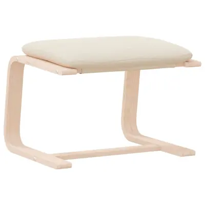 vidaXL Stolček za noge krem 51x41x40 cm blago
