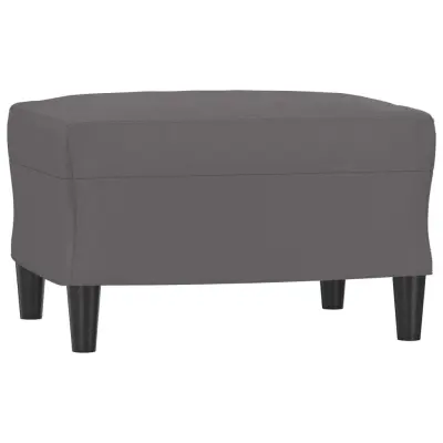 vidaXL Stolček za noge siv 60x50x41 cm umetno usnje