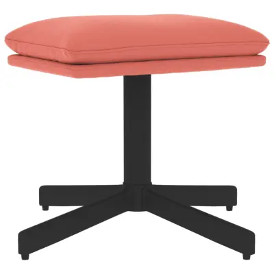 vidaXL Stolček za noge roza 60x60x36 cm žamet