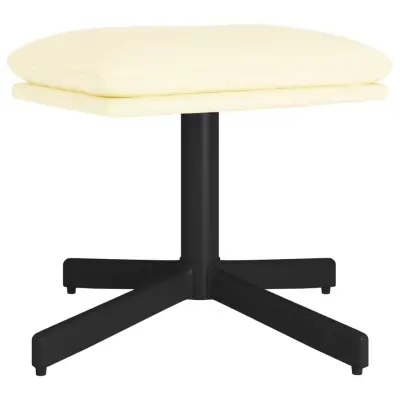 vidaXL Stolček za noge krem 60x60x36 cm umetno usnje