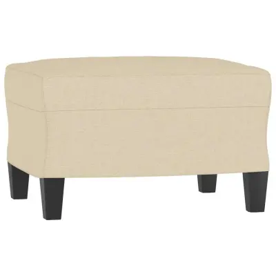 vidaXL Stolček za noge krem 60x50x41 cm blago