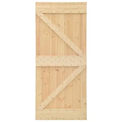 vidaXL Vrata 90x210 cm trdna borovina