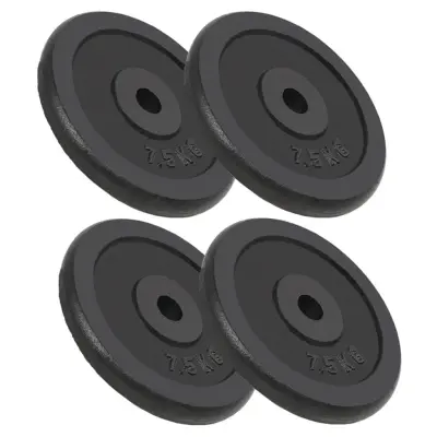 vidaXL Uteži 4 kosi 4x7,5 kg lito železo