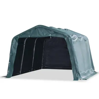 vidaXL Premični šotor za živino 550 g/m² PVC 3,3x4,8 m temno zelen