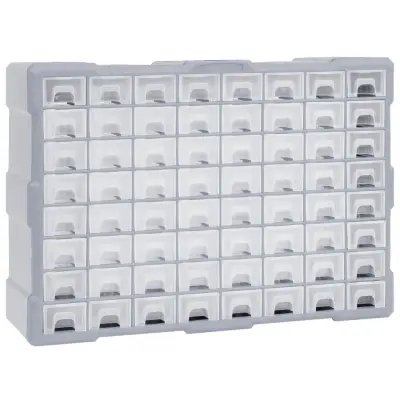 vidaXL Organizator s 64 predali 52x16x37,5 cm