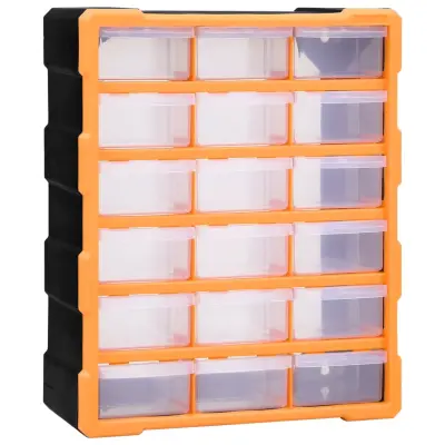 vidaXL Organizator z 18 predali 38x16x47 cm