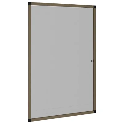 vidaXL Komarnik za okna rjav 90x120 cm