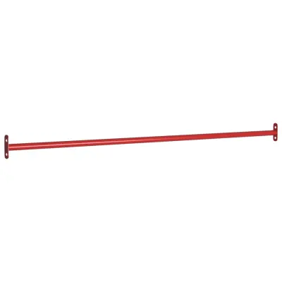 vidaXL Telovadni drog 125 cm jeklen rdeč