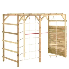 vidaXL Plezalni okvir 240x100x170 cm impregnirana borovina