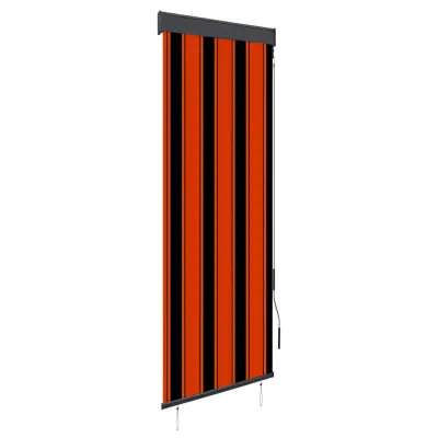vidaXL Zunanje rolo senčilo 60x250 cm oranžno in rjavo