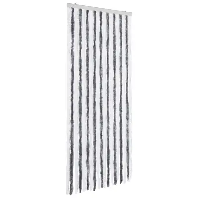 vidaXL Zavesa proti mrčesu siva in bela 56x200 cm šenilja