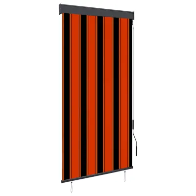 vidaXL Zunanje rolo senčilo 80x250 cm oranžno in rjavo