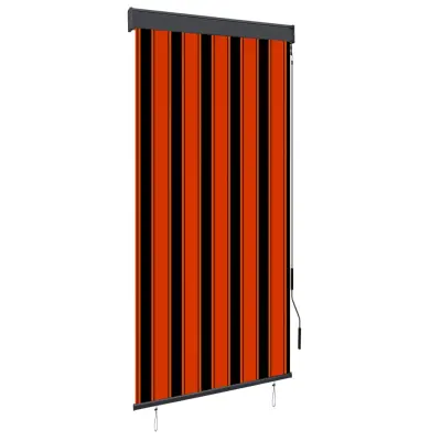 vidaXL Zunanje rolo senčilo 100x250 cm oranžno in rjavo