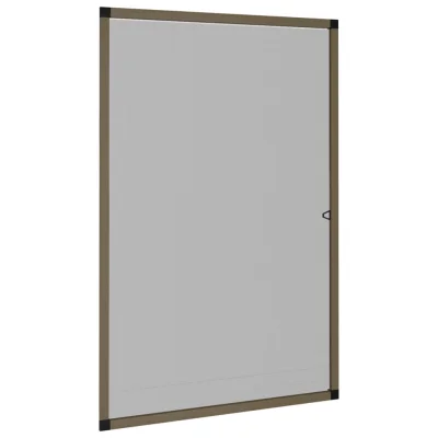 vidaXL Komarnik za okna rjav 80x120 cm
