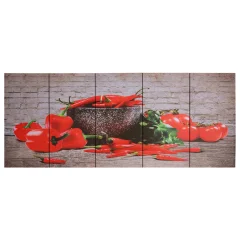 vidaXL Slika na platnu paprika večbarvna 150x60 cm