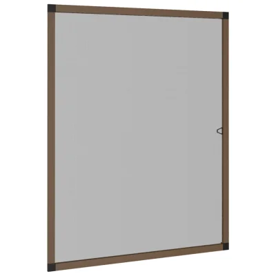 vidaXL Komarnik za okna rjav 100x120 cm