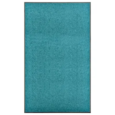 vidaXL Pralni predpražnik cyan moder 90x150 cm