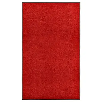 vidaXL Pralni predpražnik rdeč 90x150 cm