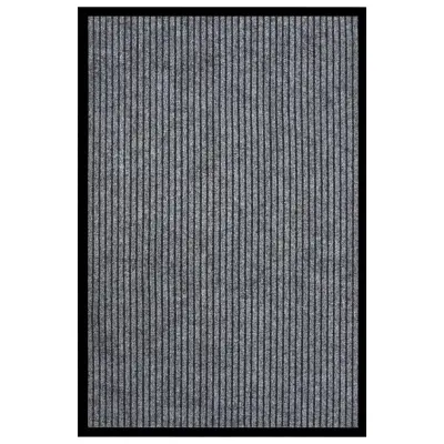 vidaXL Predpražnik črtast siv 80x120 cm