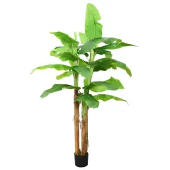 vidaXL Umetni bananovec v loncu 300 cm zelen