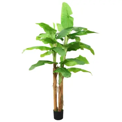 vidaXL Umetni bananovec v loncu 300 cm zelen