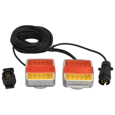 vidaXL Zadnje luči 2 kosa rdeče 10,5x7,5x10 cm 12V LED žarnica