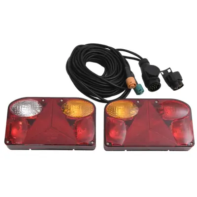vidaXL Zadnje luči 2 kosa rdeče 23x6x13 cm 12V klasična žarnica