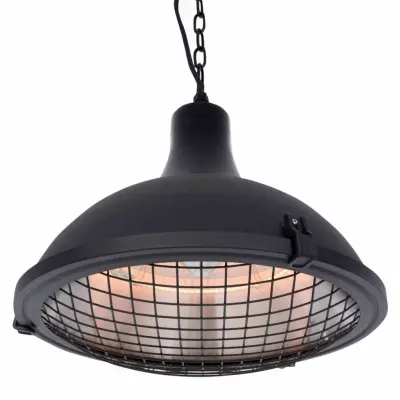 Sunred Viseči grelnik Indus II 2100 W halogenski črn