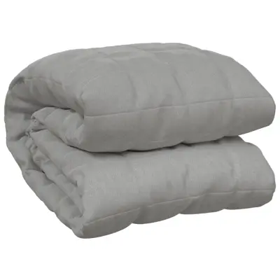 vidaXL Obtežena odeja siva 220x235 cm 11 kg blago