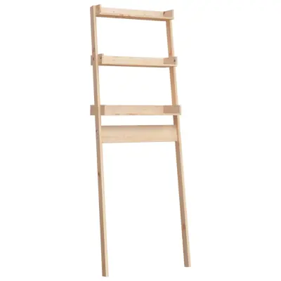 vidaXL Stojalo za kopalnico 63,5x32x179 cm trdna borovina