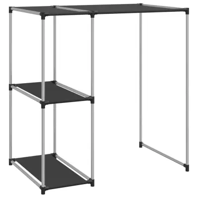 vidaXL Regal za nad pralni stroj črn 87x55x90,5 cm železo