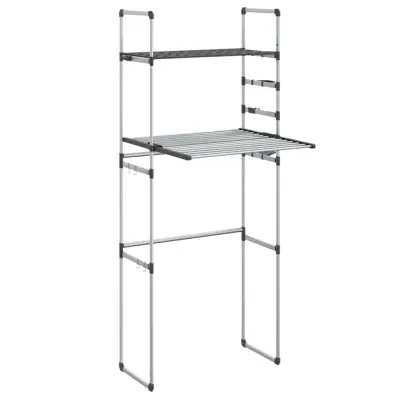 vidaXL Polica za pralni stroj 77x52x192 cm aluminij