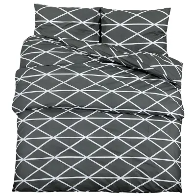 vidaXL Posteljnina siva 135x200 cm bombaž